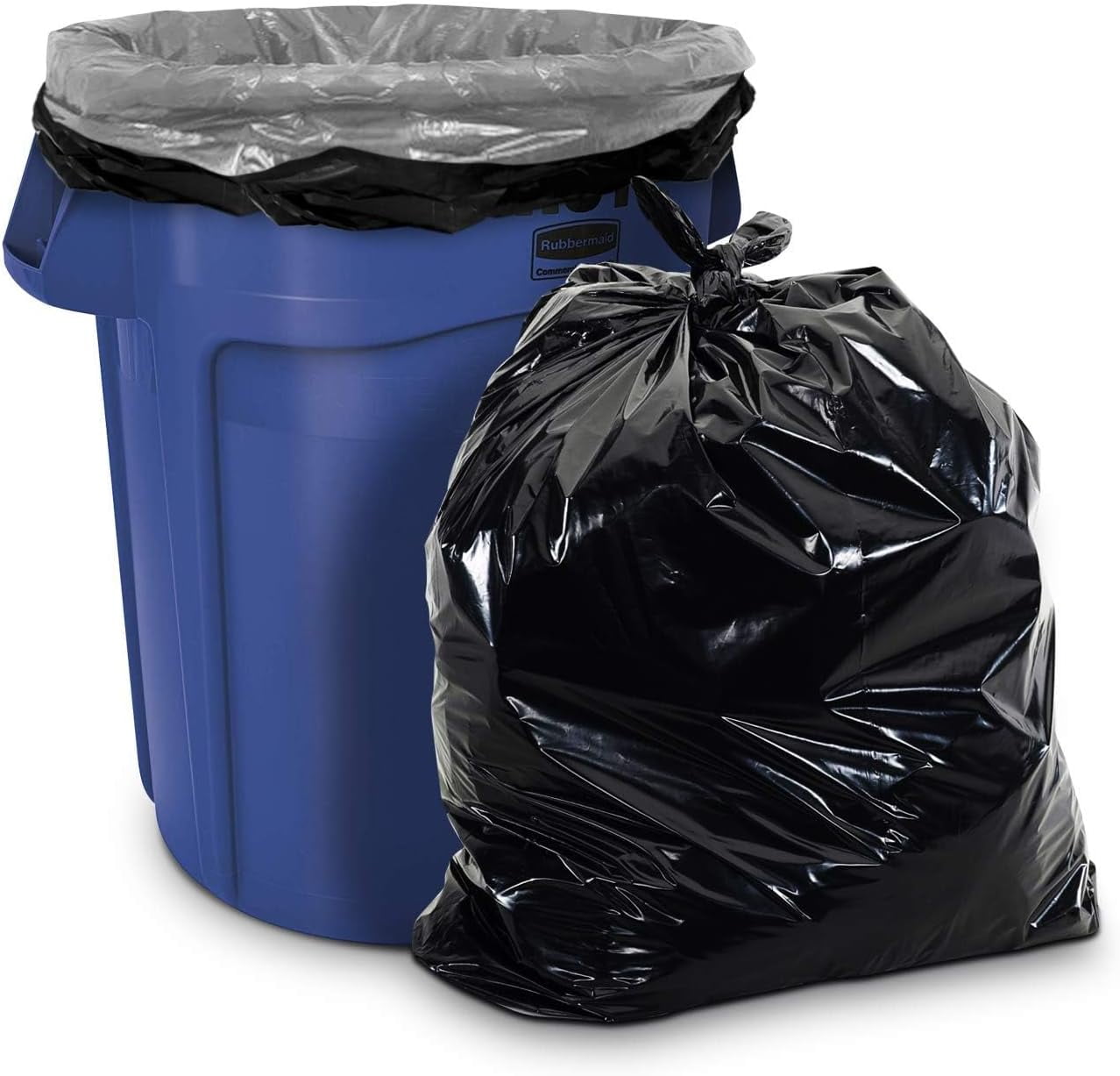 Aluf Plastics - Value COEX 3 Ply Garbage Bags, 33 Gallon, 1.7 Mil (eq), 33"x47", Black, 400 Count
