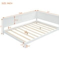 thumbnail image 3 of Full Size Daybed/ Bed In White - Mid-century Modern Style With Wood And Slats Frame For Versatile Decor, 3 of 7