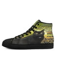 thumbnail image 3 of Black Cat Happy People Have Cat Hair On Their Cloth High Top Canvas Shoes Sneakers Black Size 13, 3 of 7