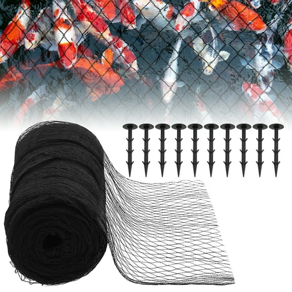 4.5*6m Pond Netting Cover PE Protective Netting Elasticity Protective Mesh Cover Thickened Pond Safety Net Cuttable for Poultry