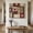 Red Brown, variant on Ships Next Day Canvas Wall Art 16"x20", White Chicken Rustic Wood Framed Canvas Print Painting, Vintage Floral Oil Painting Ready to Hang Picture Wall Decor for Home Bedroom Living Room Dining