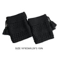 thumbnail image 2 of Yuarrent Calentador de piernas, cubrebotas, puños con colgante de flecos, accesorio de vestir Suministros térmicos Negro, 2 of 5