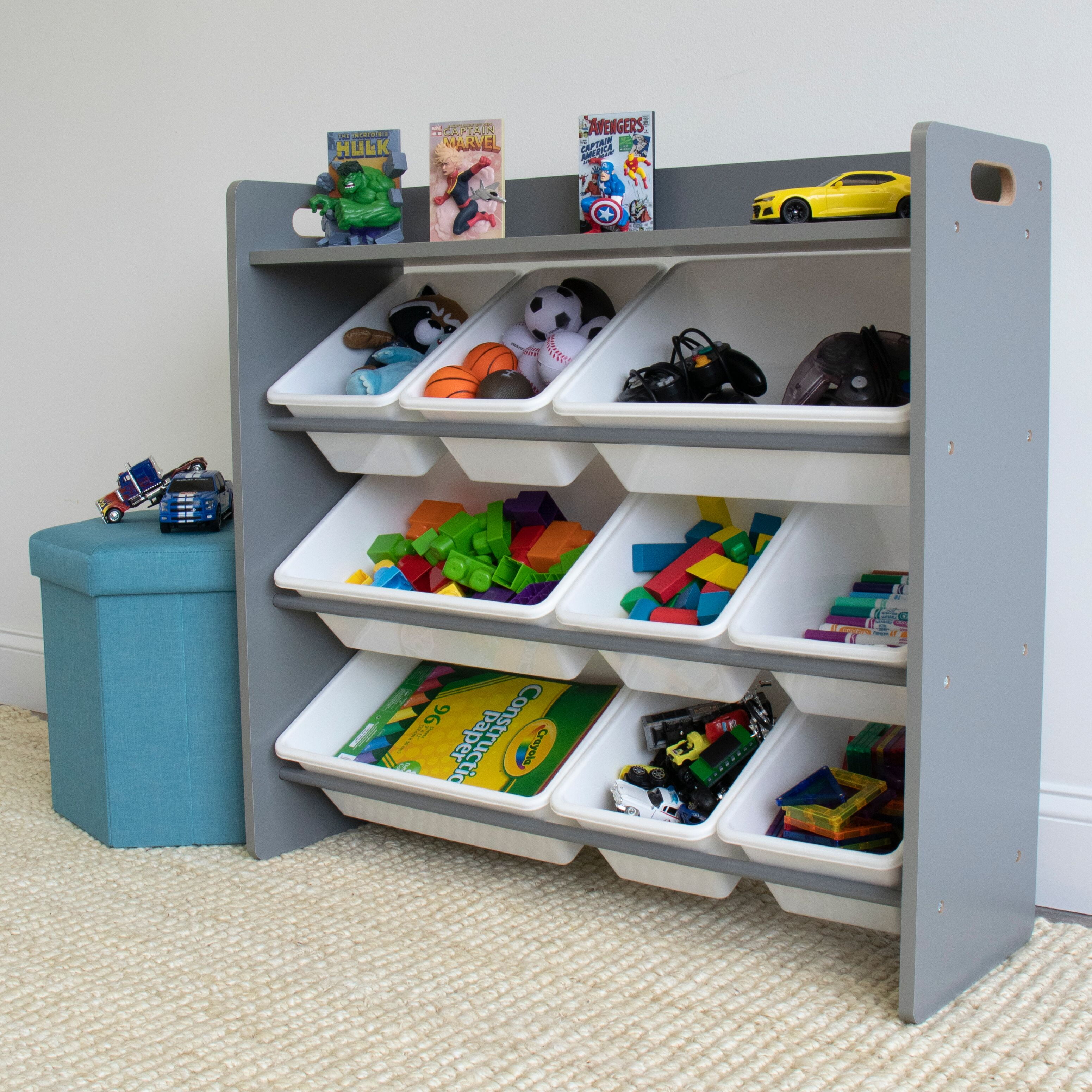 Humble Crew Sumatra Toy Storage Organizer with 9 Storage Bins