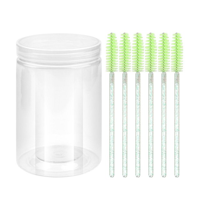 Jumpingount Pinzas para cejas, 100 piezas, cepillo para pestañas, Día de San Valentín, accesorios dulces para mujeres, aplicador de pestañas, Pinceles de maquillaje y herramientas Verde