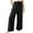 Black, variant on Sijiajgjfu Womens Wide Leg Pants Palazzo Flowy Pants Summer Elastic High Waist Beach Slacks with Pockets Navy,XXL