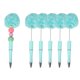 thumbnail image 1 of Bolígrafos de bola de pompón Uxcell, bolígrafos esponjosos de bola de pom pom de plástico, bolígrafo con cuentas lindo para regalo de bricolaje, escritura, suministros de oficina - 6 Pcs (Azul), 1 of 7