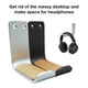thumbnail image 2 of Inteprter Soporte para auriculares Soporte para auriculares de metal y cuero PU para juegos Soporte para rack de almacenamiento Soporte para auriculares de Cables de audio/vídeo rojo, 2 of 6