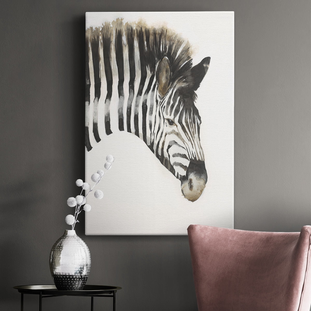 Zebra Stripes Premium Gallery Wrapped Canvas - Ready to Hang