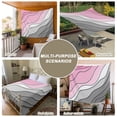 thumbnail image 6 of Pink Grey Ombre Large Tapestry for Bedroom Wall Hanging Tapestry,Modern Geometric Abstract Aesthetics Cream Ceiling Backdrop Tapestries Poster Blanket Wall Decor for Teens Room Living Room 100" x 59", 6 of 8