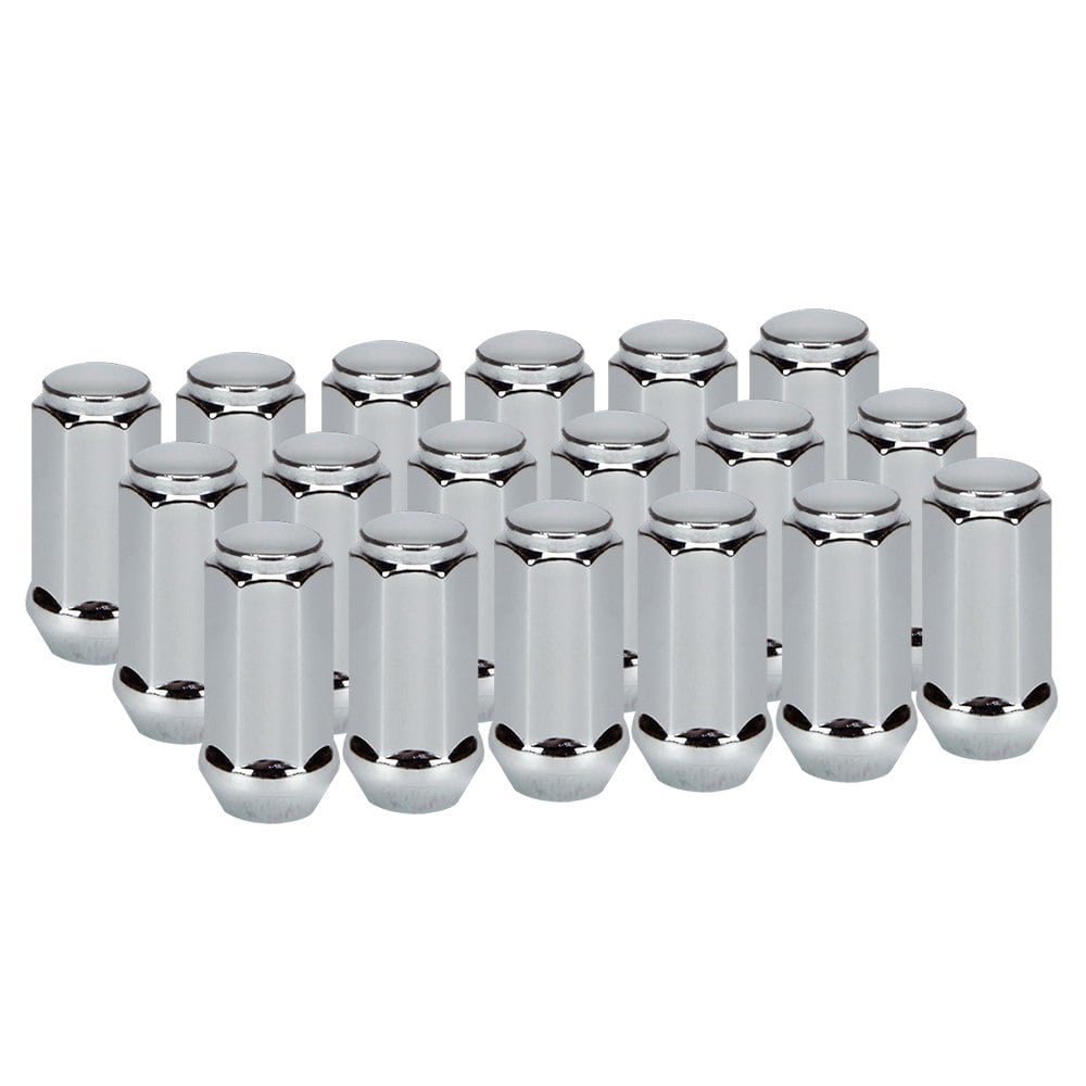 20pcs 1.87 Chrome 1/2-20 UNF Wheel Lug Nuts fit 2002 Jeep Wrangler May Fit OEM Rims Buyer Needs to Review The spec