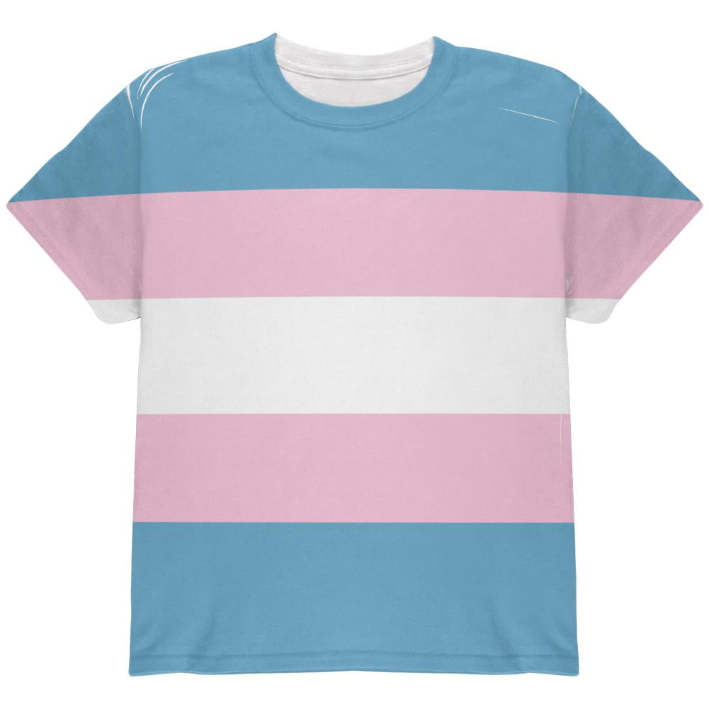 LGBT Transgender Pride Flag All Over Youth T Shirt Multi YSM - Walmart.com