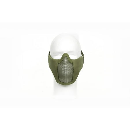 Bravo Airsoft Tactical Gear V.3 Strike Metal Mesh Face Mask ( OD Green