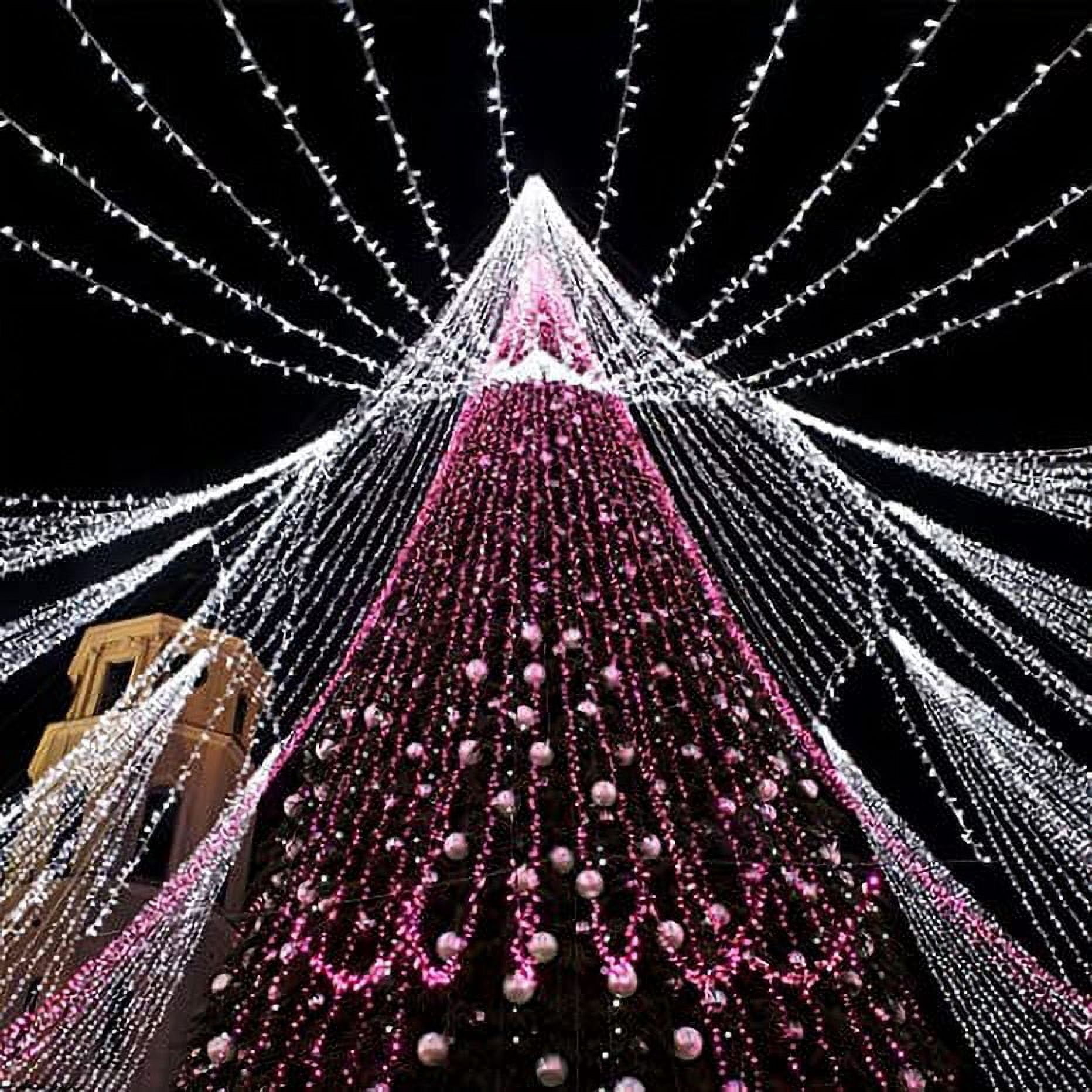 MAGGIFT LED Curtain String Lights, Halloween Descoration, 8 Modes with Remote, Plug-in Fairy Lights for Easter Decor, Bedroom, Window, Wedding, Cool White, 304 LEDs, 9.8 x 9.8 FT