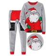 thumbnail image 2 of WIBACKER Kids 3-8Years Cotton Pjs Boys Girls Christmas Pajamas Toddler Holiday Long Sleeve Pjs Sets Santa, 2 of 11