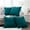 Dark Teal, variant on Home Soft Things Sherpa Pillow Cover 4 Piece Set, 20" x 20", Lemon Curry