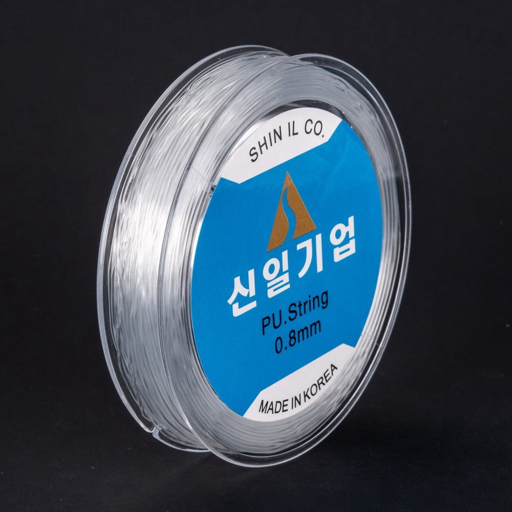 Korean Round Crystal Elastic Stretch Thread for Bracelets Gemstone Jewelry Making Beading Craft Clear 0.8mm about 45.93~47.02 yards(42~43m)/roll