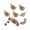 thumbnail image 1 of Johnson Hardware 5001299 Brass-Plated Brown & White Metal By-Pass Part Set, 1 of 4
