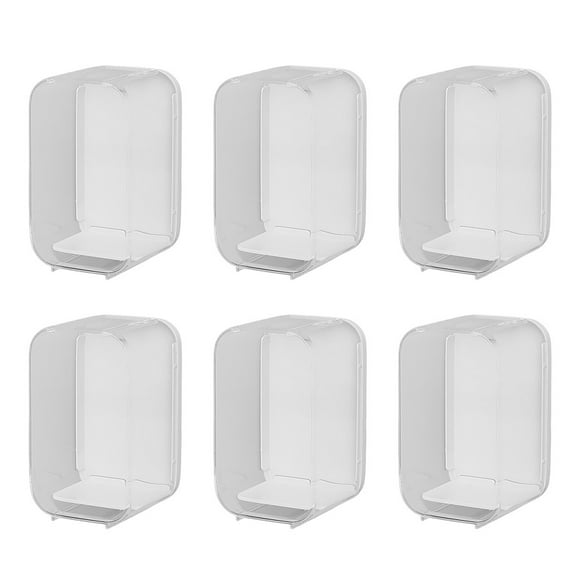 Hearth & Gear Lot de 6 Boîtes d'Exposition pour Poupées Empilables en Acrylique pour Figurines d'Action et Jouets Modèles (4.3 Pouces X 2.7 Pouces X 2.7 Pouces) Ornement de Noël Élégant en Filles Ornement Flocon de Neige