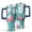 Flamingo and Palm-1, variant on OBREWU Flamingo and Palm Leaves Tropical Hawaii Tumbler with Handle and Lid,Flamingo and Palm Leaves Tropical Hawaii 40oz Double Wall Vacuum Insulated Tumbler,Cups Gift for Women and Men