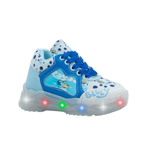 Tenis Para Niño Con Luces Led Bluey Ultra Ligeros 15-21 blanco 15