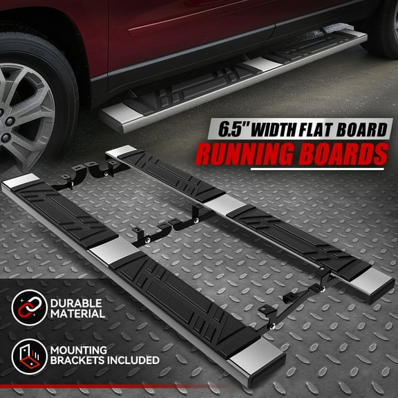 Nuvision for 14-23 Jeep Cherokee 6.5" Side Premium Running Boards Pedal Step Nerf Bar