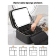 thumbnail image 3 of Bolsa de maquillaje Relavel con espejo LED recargable, color negro, 3 of 7