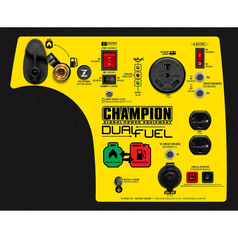 Champion 3400 Watt Dual Fuel RV Ready Portable Inverter Generator with Electric Start Champion 3400 Watt Dual Fuel RV Ready Portable Inverter Generator with Electric Start