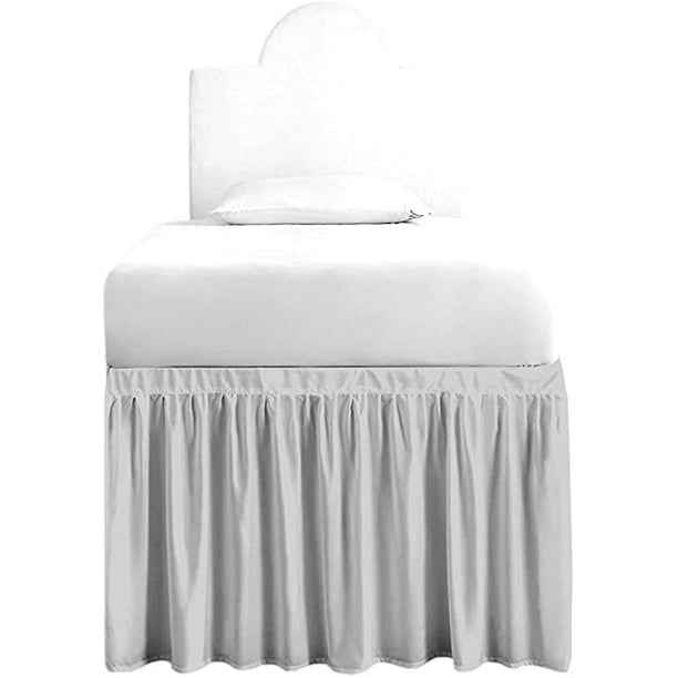 Dorm Room Bed Skirt for Twin XL Dorm Bed,Extended Dorm Bed SkirtLong Bed Skirt DormExtra Long