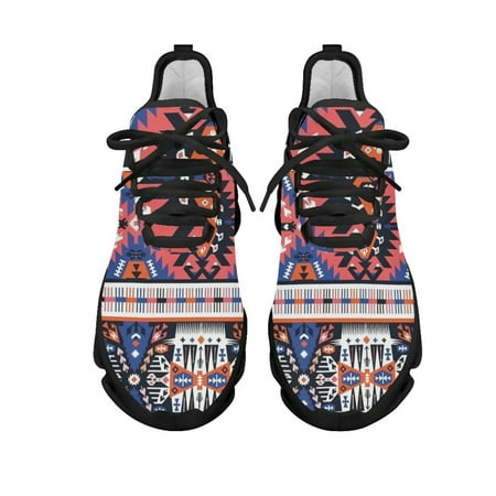 

Classic Flats Running Sneakers Female Tribal African Pattern Women Casual Shoes Spring Autumn Mesh Ladies Walking Footwear