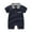 Navy, variant on Otqutp Spring Romper for Toddler Baby Girls Boys Short Sleeve Born To Crawl Off Roading Cute Bodysuit Baby Summer Romper