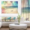 thumbnail image 1 of Plage Tropicale Colorée Sérénité - Grande Impression sur Toile de Bord de Mer, 1 of 3