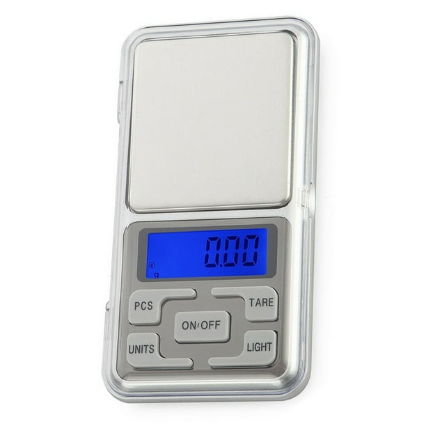 Báscula digital para joyería con plataforma de acero inoxidable, minibáscula portátil de alta precisión, pantalla LCD, báscula multifunción, funcionamiento de bajo consumo, cubierta protectora