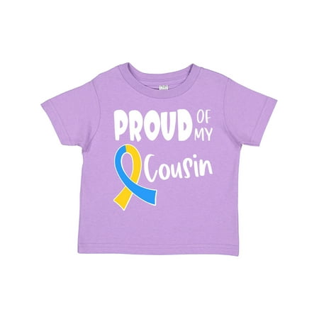 

Inktastic Proud of My Cousin Down Syndrome Awareness Gift Toddler Boy or Toddler Girl T-Shirt