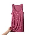 thumbnail image 3 of Asxite Plus Size Womens Pajamas Loose Breathable Sleeveless Crew Neck Soft Knit Bow Print Sleep Shirt, 3 of 6