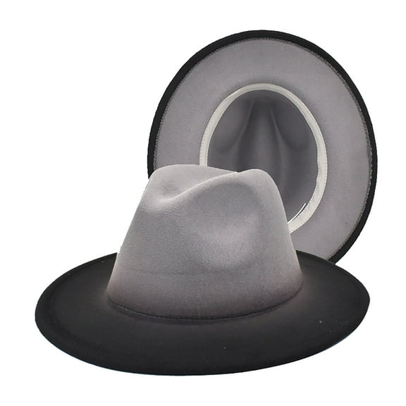 Hats for Women Color Gradient Jazz Hat Fashion Woolen Top Hatoutdoor Visor Hats