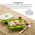thumbnail image 3 of Redempat 4pieces Silicone Lunch Boxs Space-saving Versatile Microwave And Dishwasher Safe Foldable Bento Green, 3 of 6