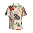 thumbnail image 2 of Disketp Hawaiian Shirts For Men,Cute Vegetables Print Mens Casual Short Sleeve Button Down Shirts Beach Shirt, 2 of 8