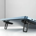thumbnail image 6 of Hzzsbu 2 Pcs Invisible Double Laptop Stand, Adjustable Setting Foldable Laptop Riser, Mini Computer Keyboard Stand, Self-Adhesive Keyboard Riser for Most Keyboards, 6 of 7