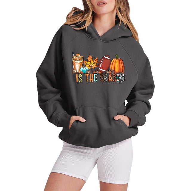 Chandail à Capuche Imprimé Halloween pour Femmes Manches Longues Chandail Décontracté Confortable Chaud Mode Automne