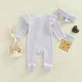 thumbnail image 2 of WIBACKER Baby Girls' Sleep and Play Pajamas Cotton One-Piece Footies Romper Jumpsuit Zip Front Pjs, 2 of 7