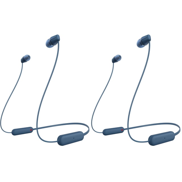 Auriculares intraurales inalámbricos Bluetooth Sony WI-C100 con micrófono incorporado, azules, (paqu