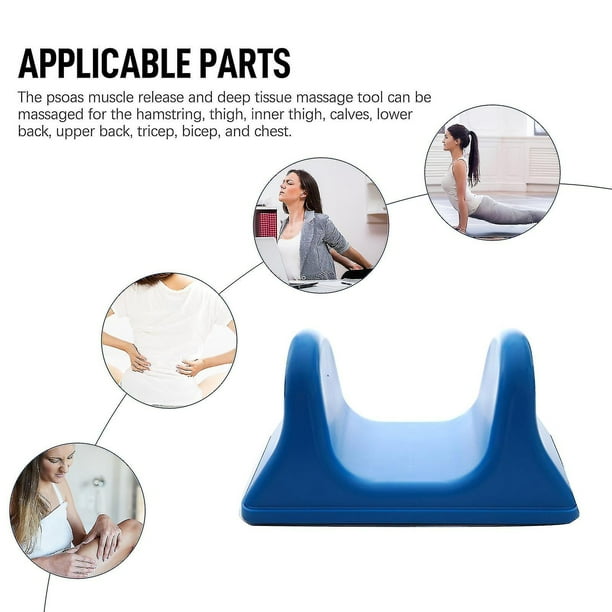 Grey)Psoas Muscle Release And Deep Tissue Massage Tool Hip Hook