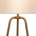 thumbnail image 4 of Evelyn&Zoe 25" Mid-Century Modern Metal Table Lamp with White Drum Linen Shade, 4 of 8