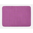 thumbnail image 1 of Quatrefoil Bath Mat, Folkloric Vintage Motif Creates Repetitive Rhombuses in Colors Print, Plush Bathroom Decor Mat with Non Slip Backing, 29.5" X 17.5", Purple and Pink, by Ambesonne, 1 of 2