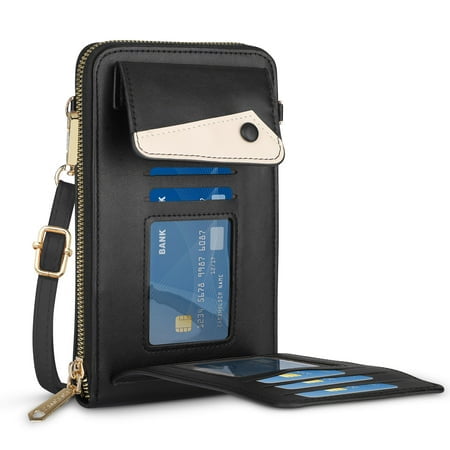 LNGOOR Small Crossbody Cell Phone Purse for Women, Mini Messenger Shoulder  Bag Wallet with Credit Card Slots, Adjustable Cell Phone Bag Fits for  iPhone 11 Pro Max XR XS X Galaxy Huawei