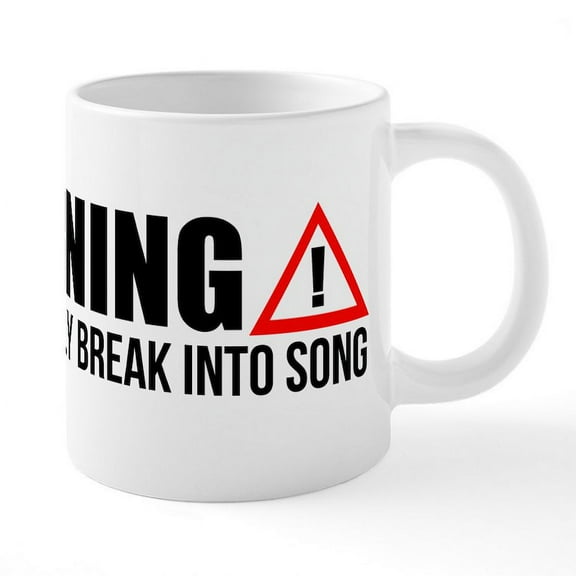 CafePress - Warning Spontaneous Singing - 20 Oz White Ceramic Mega Mug