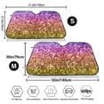 thumbnail image 3 of Uemuo Glitter Rainbow Pattern Accordion Car Windshield Sun Shade, Foldable Reflective Sun Visor for Car, Reflector Windshield Sunshade-Small, 3 of 7