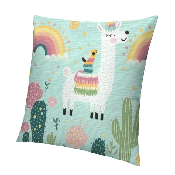 Patifu Llamas Llamas Pillow Cases Pillow Covers Pillow Protector Standard Queen Size, Soft,with Zipper Pillow Case  12x12in