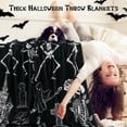thumbnail image 3 of Halloween Blanket Throw, Funny Dancing Skeleton Soft Flannel Blankets, Spooky Ghost Fleece Blanket, Black Cat Warm Cozy Blanket for Sofa Bed Couch Chair, Halloween Decorations, 50 x 60 Inch, 3 of 6