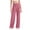 Pink #030, variant on Wide Leg Yoga Pants for Women High Waisted Pleated Comfy Stretchy Work Dress Pants Casual Loose Pull on Sweatpants White L